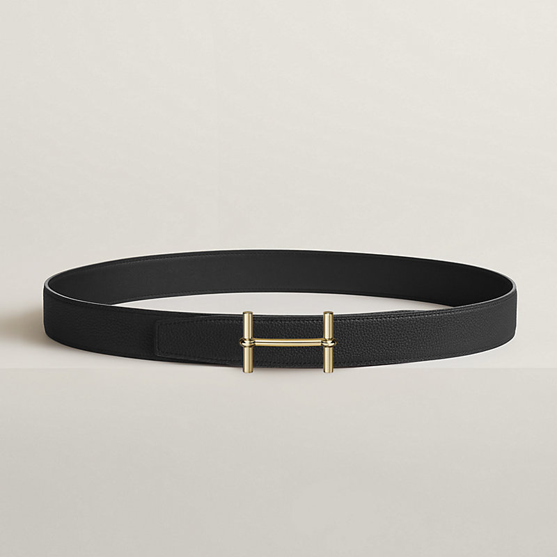 H d'Ancre belt buckle & Reversible leather strap 32 mm