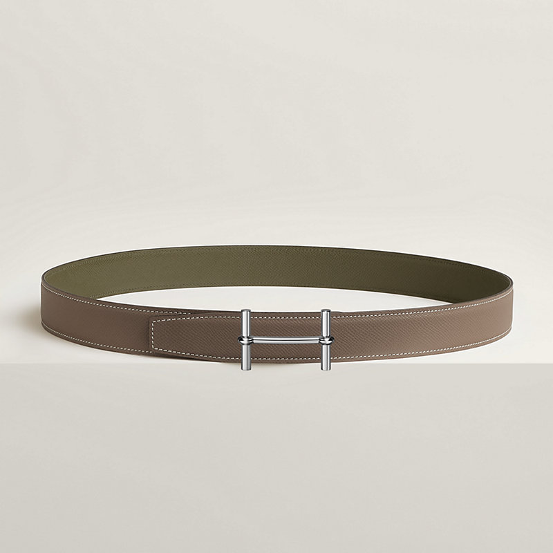 H d'Ancre belt buckle & Reversible leather strap 32 mm
