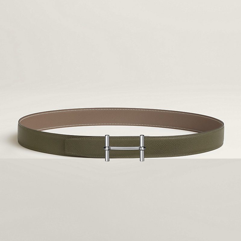 H d'Ancre belt buckle & Reversible leather strap 32 mm