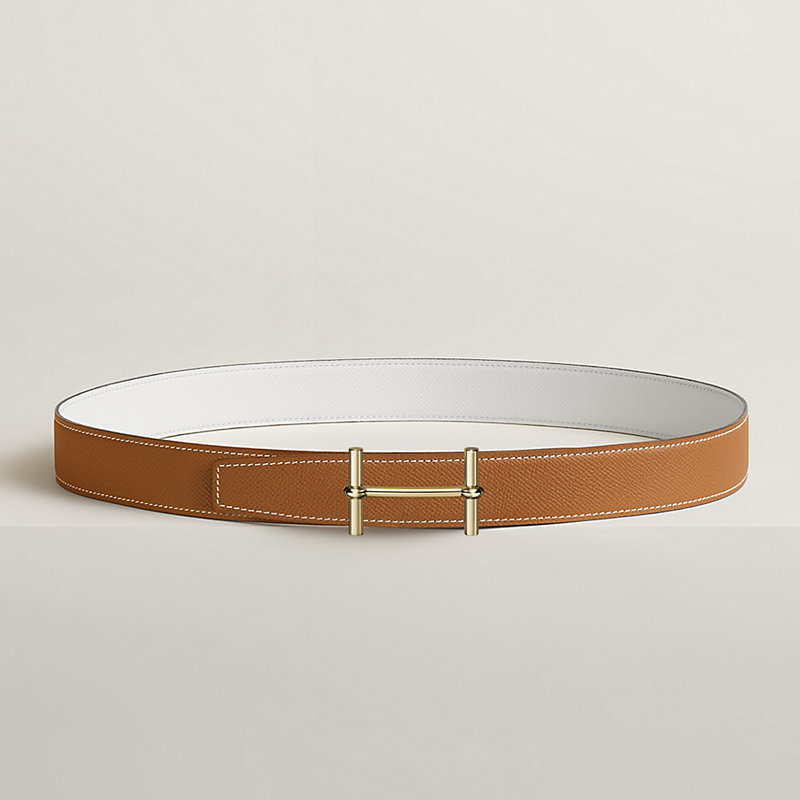 H d'Ancre belt buckle & Reversible leather strap 32 mm