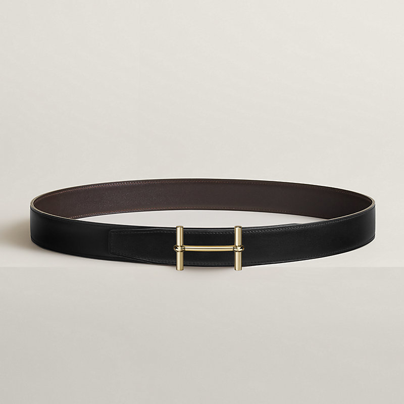 H d'Ancre belt buckle & Reversible leather strap 32 mm