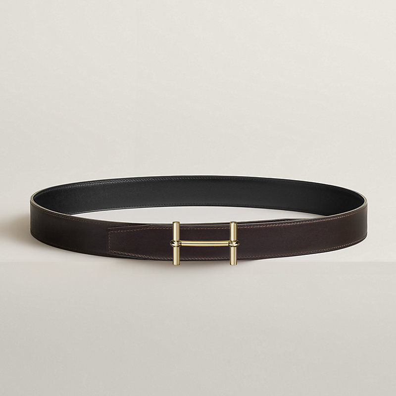 H d'Ancre belt buckle & Reversible leather strap 32 mm