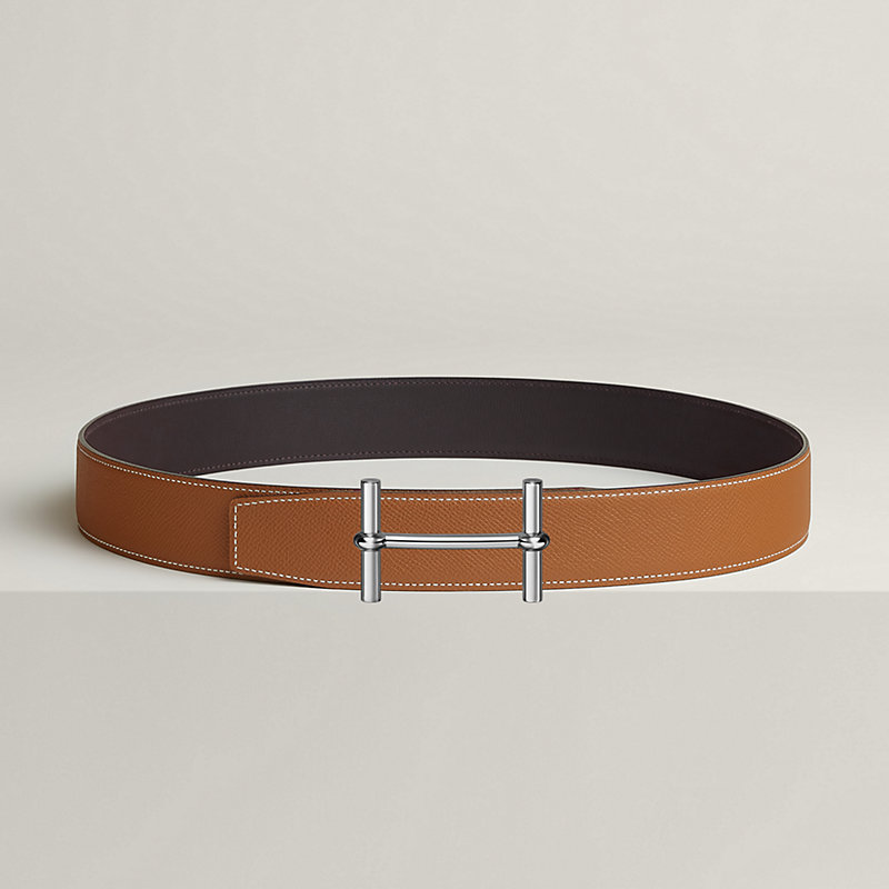 H d'Ancre belt buckle & Reversible leather strap 38 mm