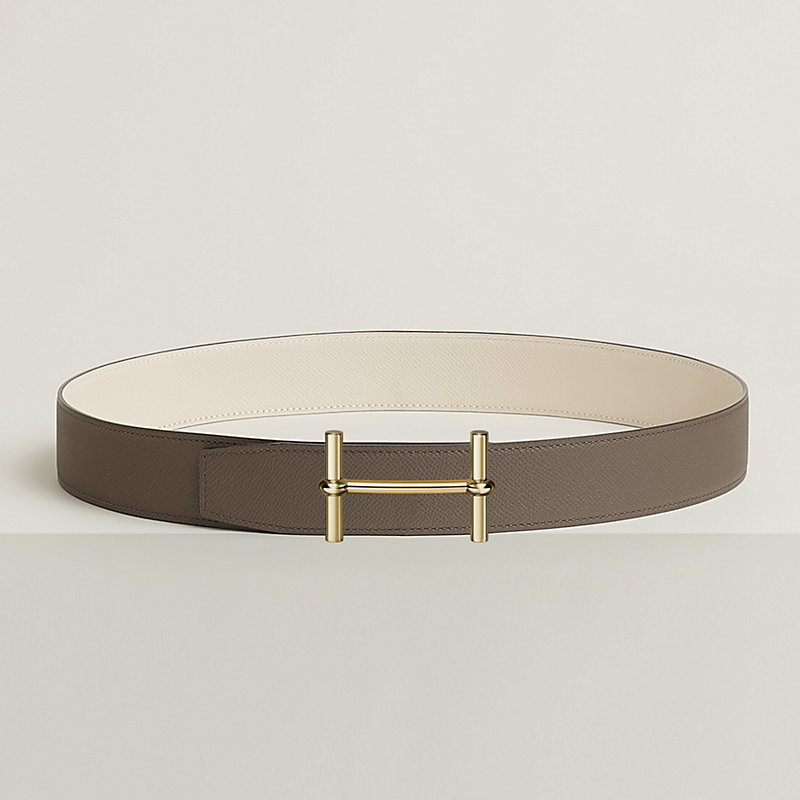 H d'Ancre belt buckle & Reversible leather strap 38 mm