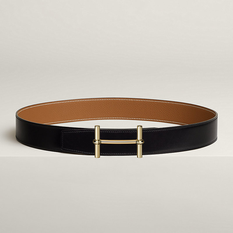 H d'Ancre belt buckle & Reversible leather strap 38 mm