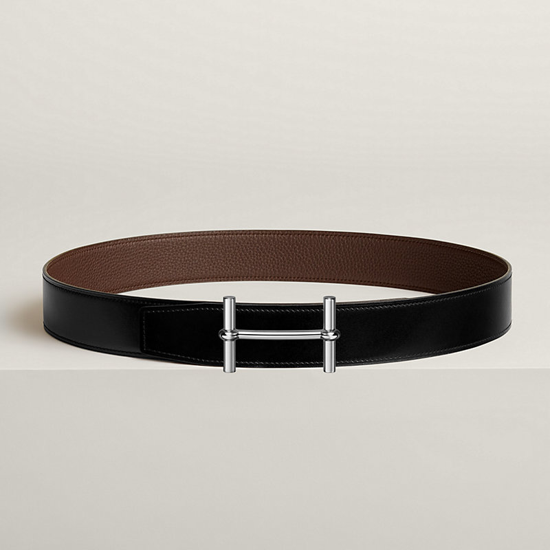 H d'Ancre belt buckle & Reversible leather strap 38 mm