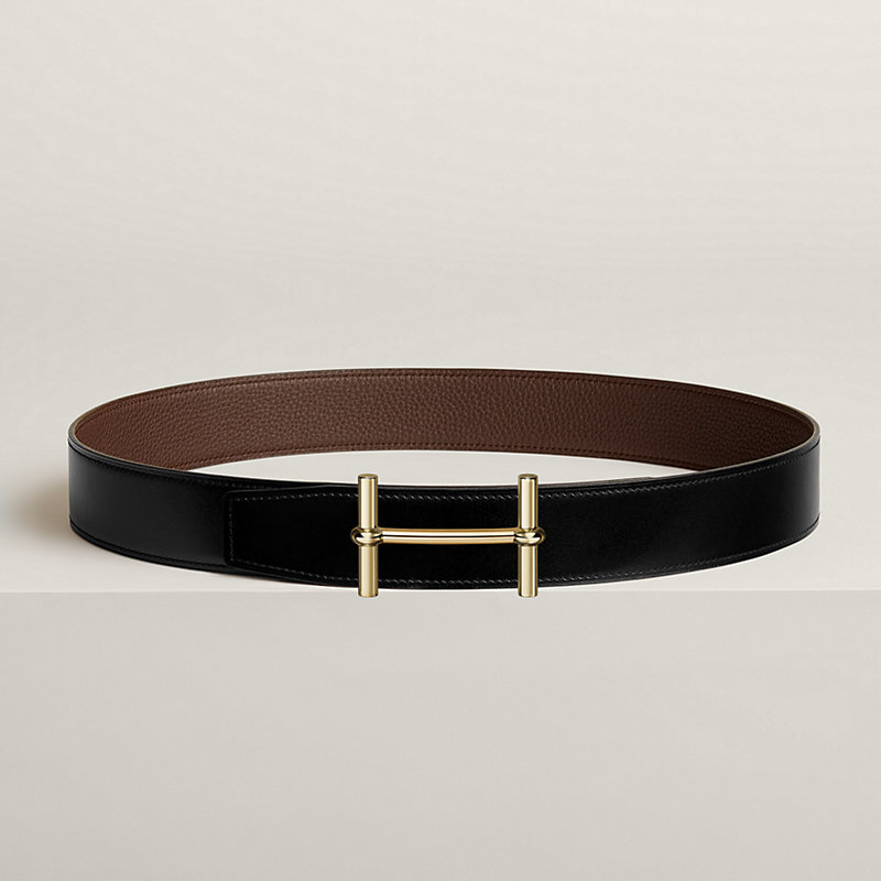 H d'Ancre belt buckle & Reversible leather strap 38 mm