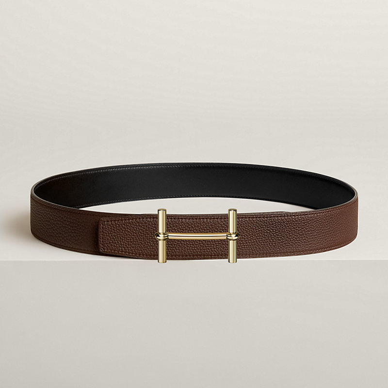 H d'Ancre belt buckle & Reversible leather strap 38 mm
