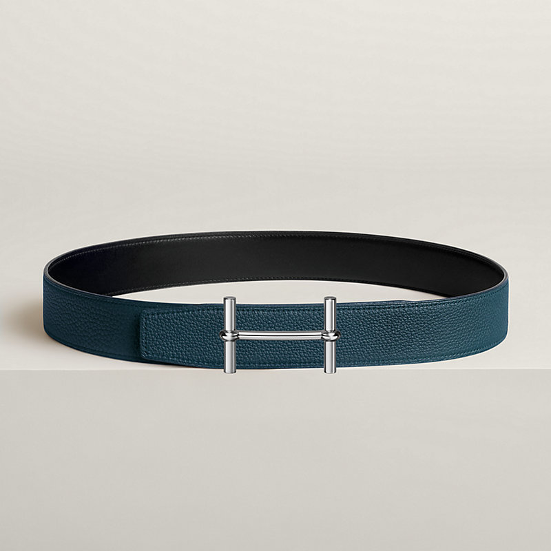 H d'Ancre belt buckle & Reversible leather strap 38 mm