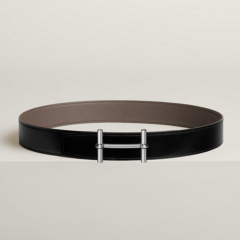 H d'Ancre belt buckle & Reversible leather strap 38 mm