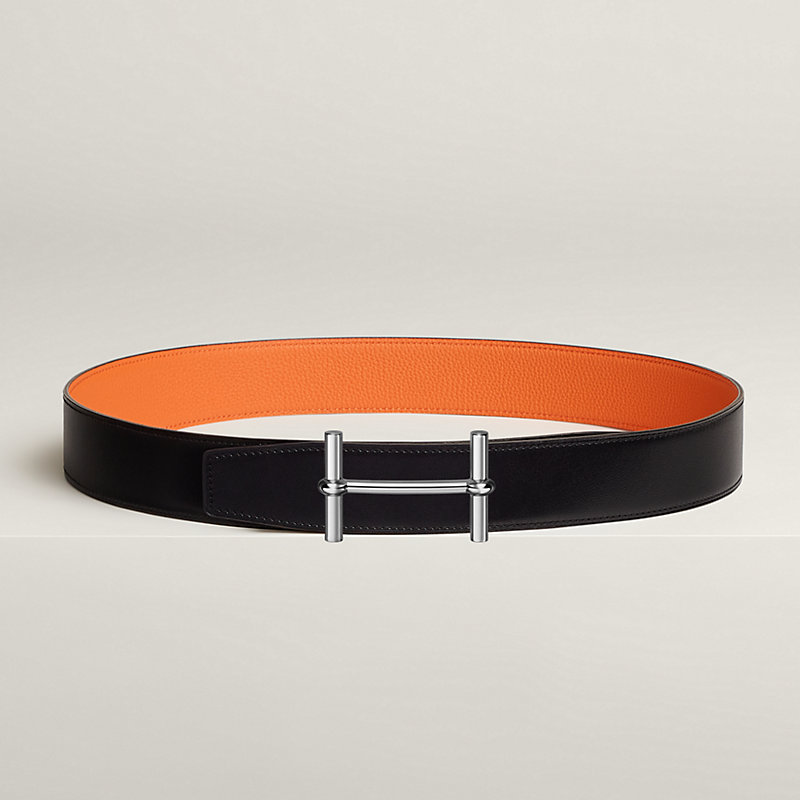 H d'Ancre belt buckle & Reversible leather strap 38 mm