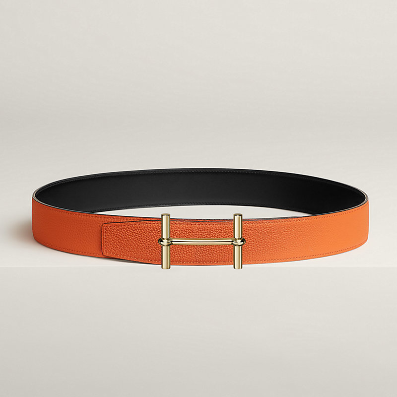 H d'Ancre belt buckle & Reversible leather strap 38 mm