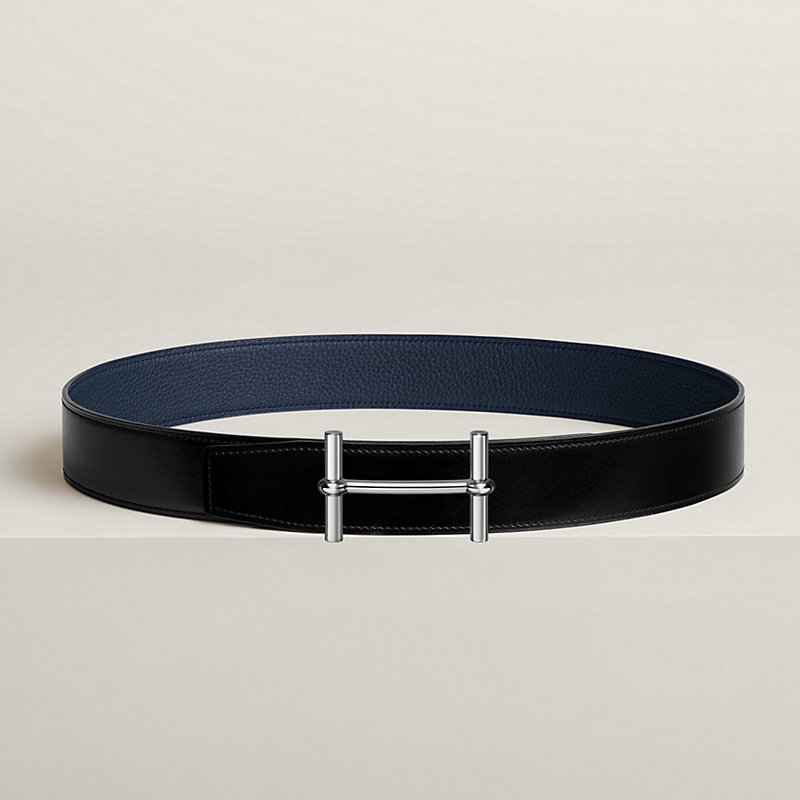 H d'Ancre belt buckle & Reversible leather strap 38 mm