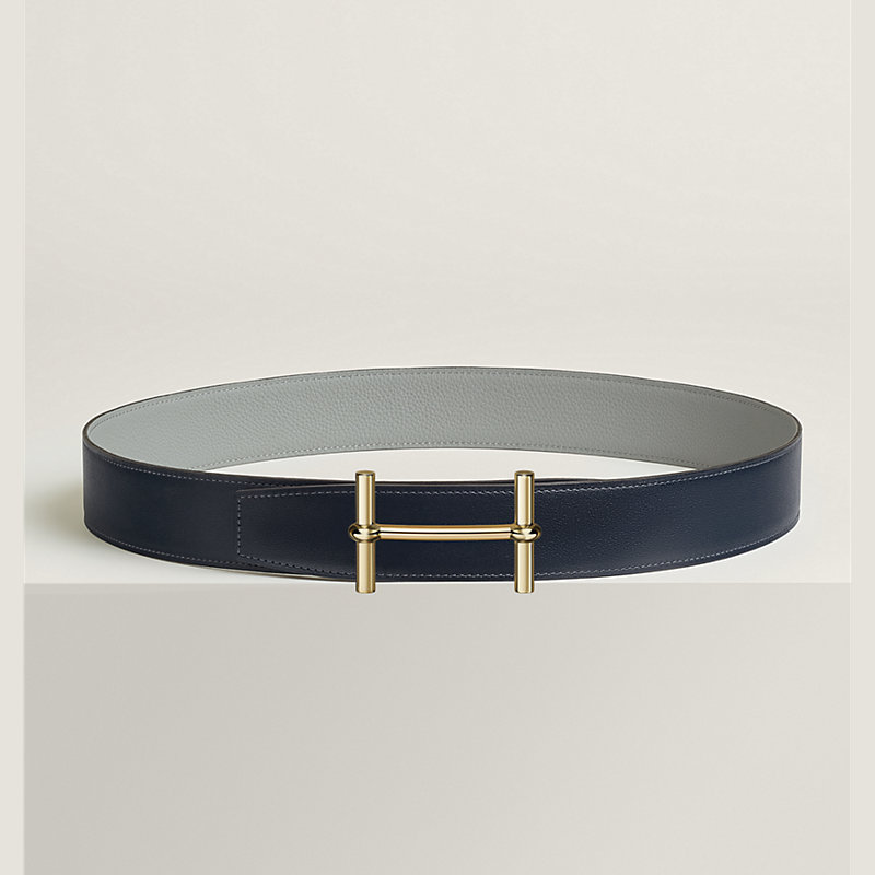 H d'Ancre belt buckle & Reversible leather strap 38 mm