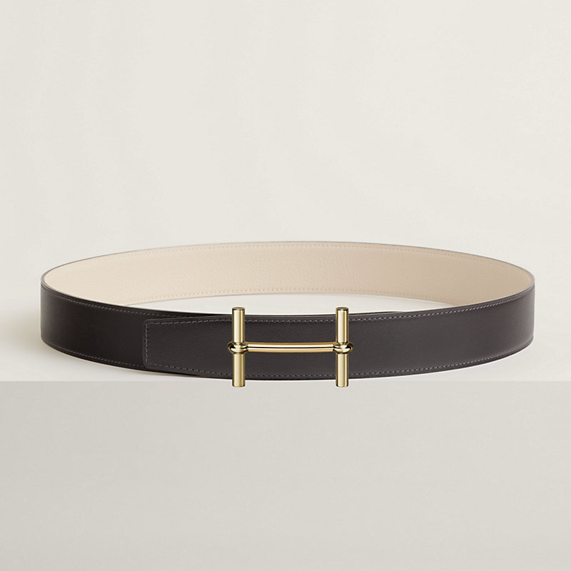 H d'Ancre belt buckle & Reversible leather strap 38 mm