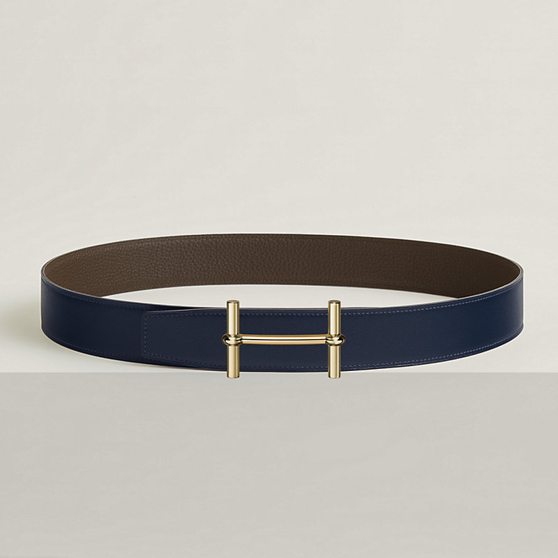 H d'Ancre belt buckle & Reversible leather strap 38 mm