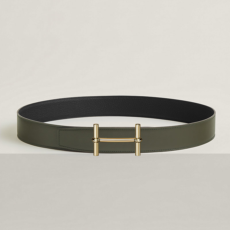 H d'Ancre belt buckle & Reversible leather strap 38 mm