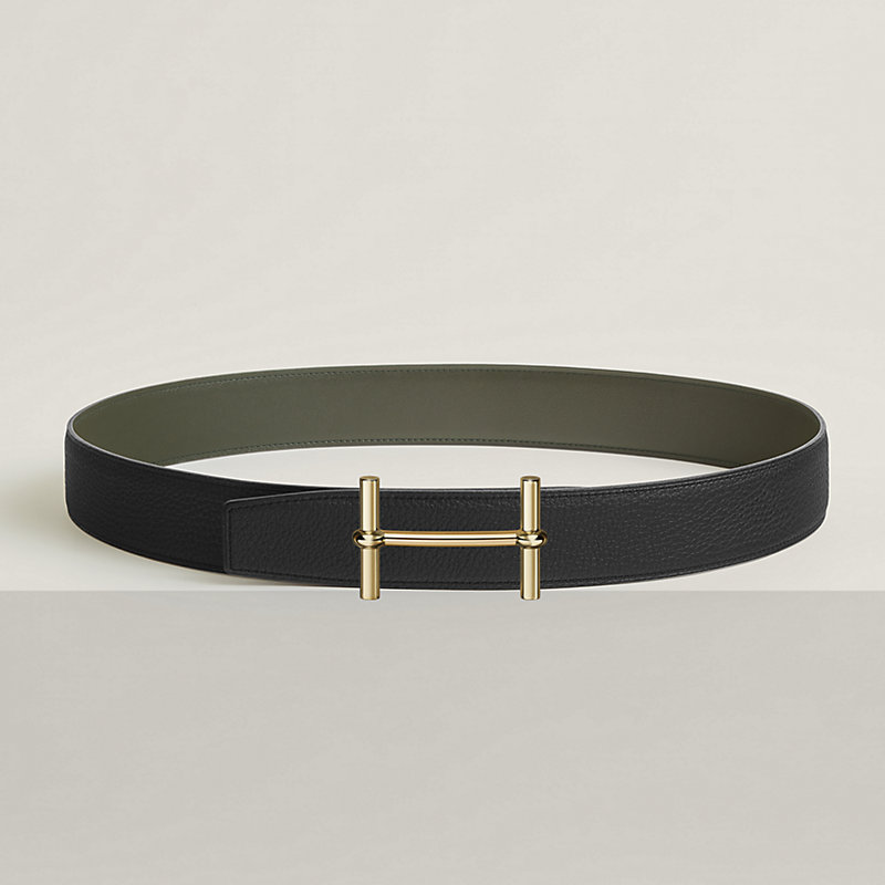 H d'Ancre belt buckle & Reversible leather strap 38 mm