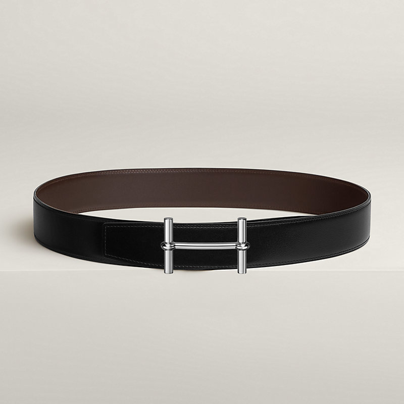H d'Ancre belt buckle & Reversible leather strap 38 mm