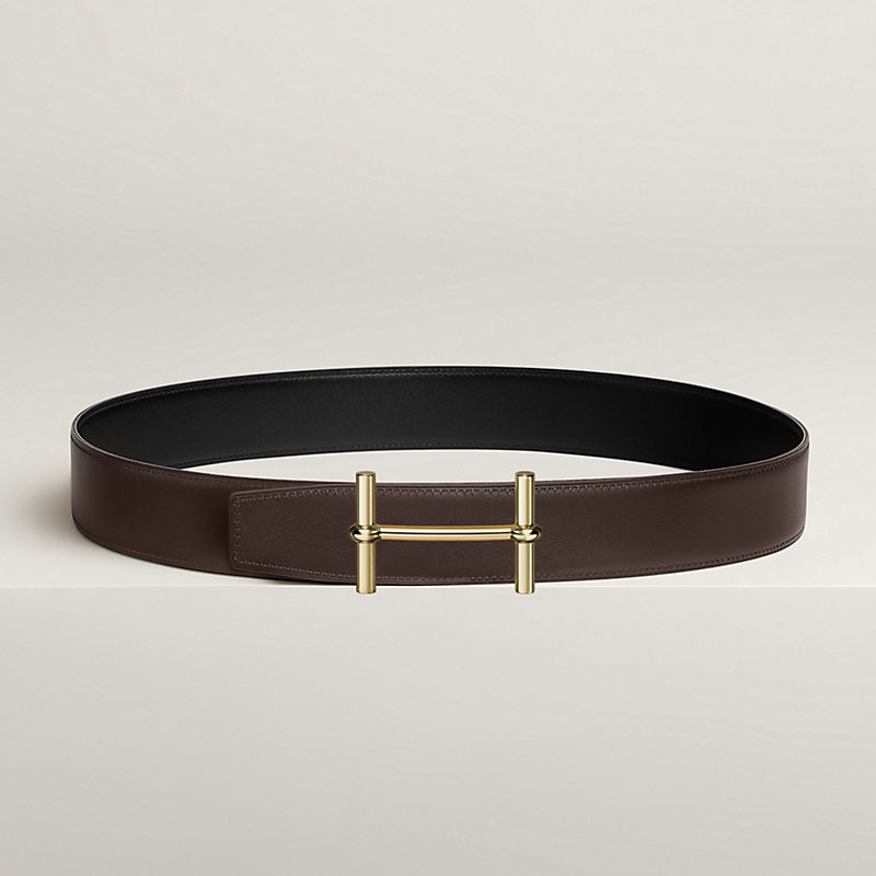 H d'Ancre belt buckle & Reversible leather strap 38 mm