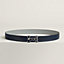 H Day & Night reversible belt buckle & Reversible leather strap 32 mm, view 1 of 2
