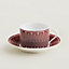 H Deco rouge breakfast cup and saucer, View: Worn, worn, view 1 of 3