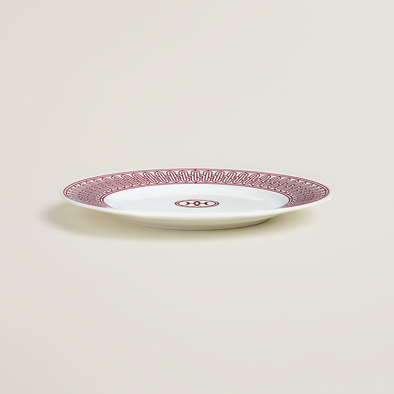 H Deco rouge dessert plate n°1