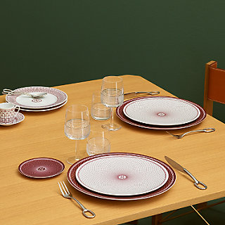 ディナープレート 〈Hデコ〉2点 H Deco dinner plate | Hermès USA