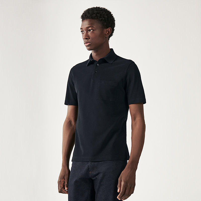 H embroidered buttoned polo shirt | Hermès Mainland China