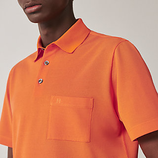 H embroidered buttoned polo shirt | Hermès China
