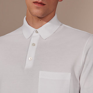 H embroidered buttoned polo shirt | Hermès China
