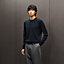 “H en Echelle”圆领山羊绒针织衫, 视图: 图片：产品佩戴, worn, 当前为第2张（共5张）