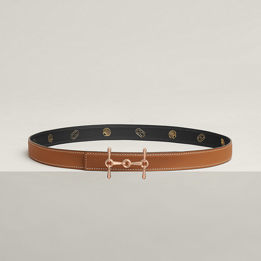 H Equestre belt buckle & Hermès sur Mer reversible leather strap 24 mm