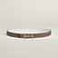View: , H Equestre belt buckle & Reversible leather strap 24 mm