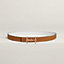 View: , H Equestre belt buckle & Reversible leather strap 24 mm
