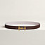 View: , H Equestre belt buckle & Reversible leather strap 24 mm