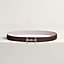 View: , H Equestre belt buckle & Reversible leather strap 24 mm