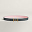 H Equestre belt buckle & Reversible leather strap 24 mm, view 2 of 3