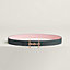 View: , H Equestre belt buckle & Reversible leather strap 24 mm
