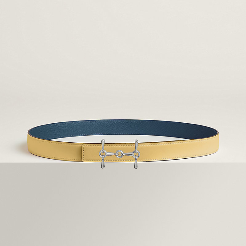 H Equestre belt buckle & Reversible leather strap 24 mm