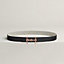 H Equestre belt buckle & Toile H Plume leather strap 24&nbsp;mm, View: , view 2 of 3