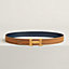 H Guillochee belt buckle & Contrast reversible leather strap 32&nbsp;mm, View: , view 1 of 2