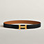 View: , H Guillochee belt buckle & Reversible leather strap 32 mm