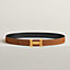 View: , H Guillochee belt buckle & Reversible leather strap 32 mm