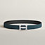 View: , H Guillochee belt buckle & Reversible leather strap 32 mm
