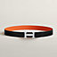 View: , H Guillochee belt buckle & Reversible leather strap 32 mm