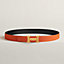 View: , H Guillochee belt buckle & Reversible leather strap 32 mm