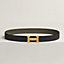 View: , H Guillochee belt buckle & Reversible leather strap 32 mm