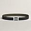 View: , H Guillochee belt buckle & Reversible leather strap 32 mm