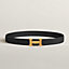 View: , H Guillochee belt buckle & Reversible leather strap 32 mm